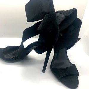 Black bandage heels